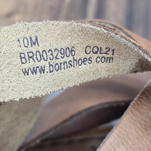 Born Iwa Sandals Womens 10M Brown Leather Woven Gladiator Flat Zip Comfort Shoes - Picture 8 of 8